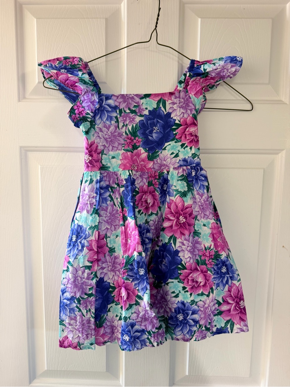 GAP Girls Floral Sundress - Pink, Purple & Blue